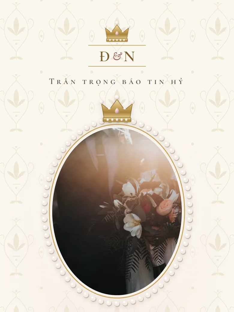 Mẫu thiệp Hoàng Gia Ngọc Trai